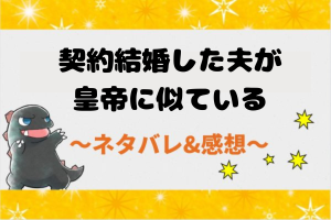 契約結婚した夫が皇帝に似ている ネタバレ全話！韓国漫画原作の結末まであらすじを更新